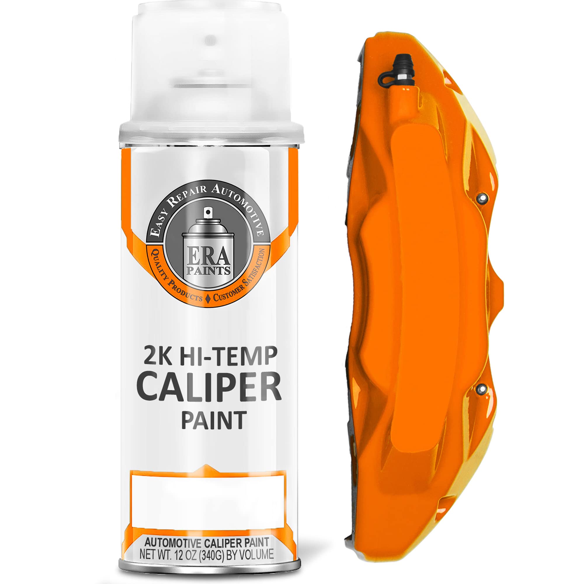 ERA Paints 2K Brake Caliper Spray Paint – Orange | High-Gloss Finish, 500°F Heat & Chemical Resistant | Chip-Resistant 12 oz Aerosol | Made in USA