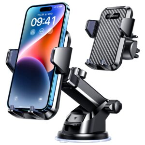 VANMASS【85+LBS Strongest Suction & Military-Grade 2026 Ultimate Car Phone Mount【Patent & Safety Certs】 Cell Phone Holder Truck for Dash Windshield Vent for iPhone 17 Pro Max Automobile Accessory Kits