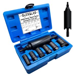 GLEXQLAO Drive Shaft Puller Extractor Tool Set Compatible with BMW Porsche Subaru VW E32 X5, 7PCS Drive Shaft Pulling Removal Kit with 6 Adapters (M16, M20, M22, M24, M27, M30)