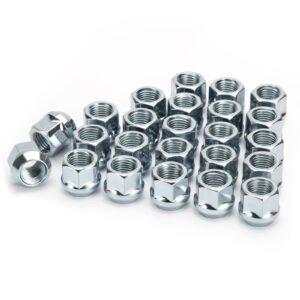 KSP M14X1.5 Open End Acorn Bulge Wheel Lug Nuts, Zinc Finish,3/4"（19mm） Hex 0.84”(21mm) Height Conical Seat 60 Degree for Truck/Tuner Aftermarket Rims Pack 24 pcs, 1 Year Support