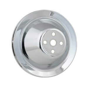 Mr. Gasket Chrome Water Pump Pulley-Single Groove