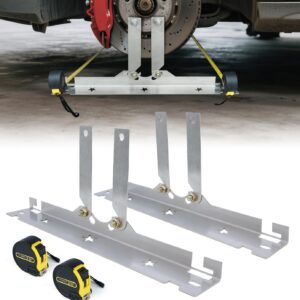Rynharta Wheel Alignment Tool with Connection Sheet, Premium Stainless Steel Toe Alignment Tool Plates for Car, Truck, SUV(Include 2 Measuring Tapes)