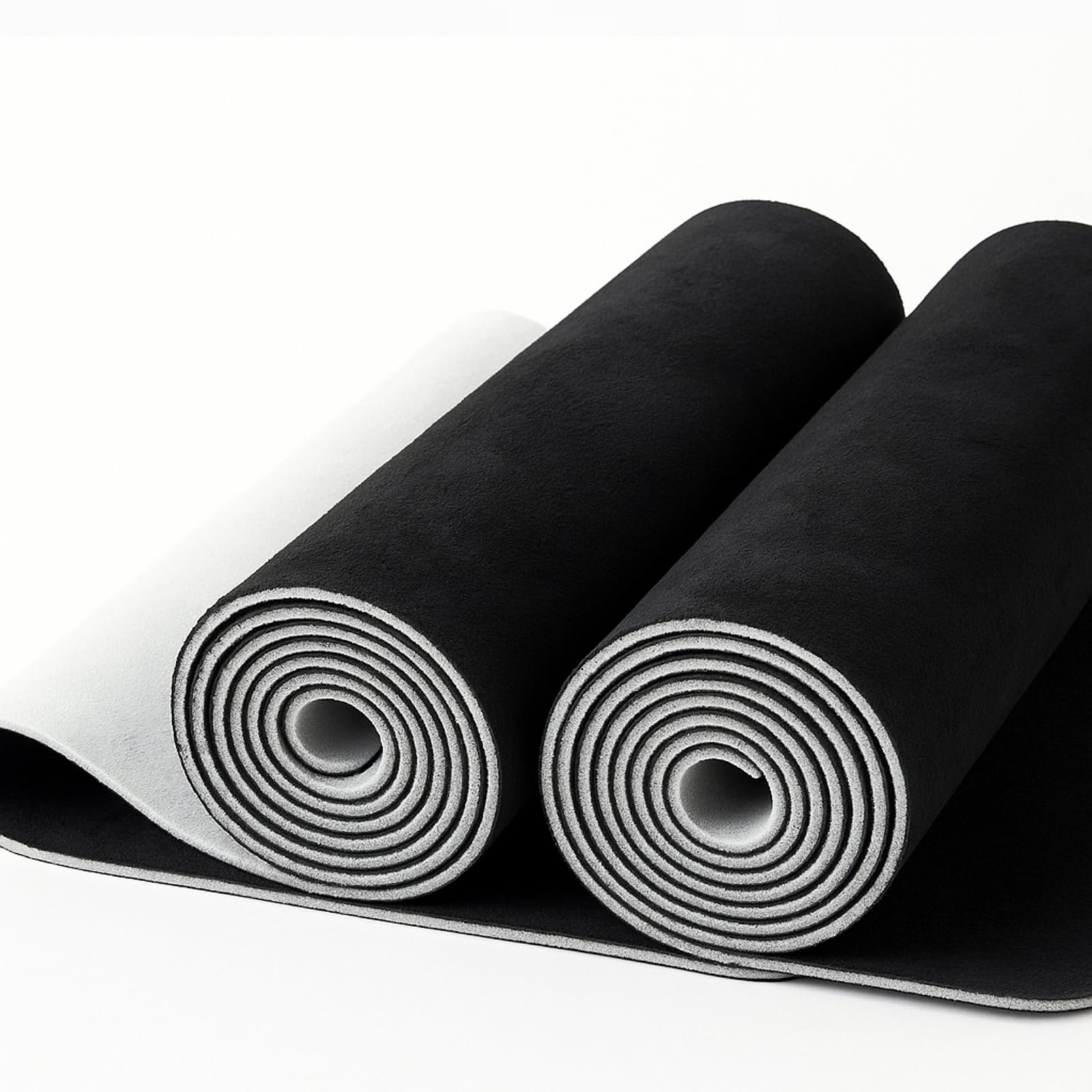 Pangda 2 Pack Black Suede Headliner Fabric with 96" L × 60" W Foam Backing Interior Replacement Material Auto Suede Fabric for Car, SUV, Boat, Pickup, Truck Interior Home Roof Upholstery Repair