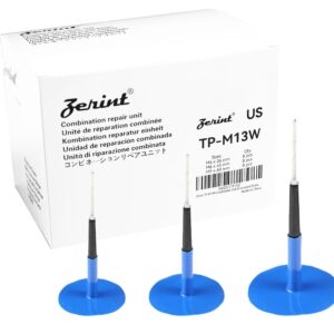 ZERINT TP-M13W Combination Repair Unit Kit, Tire Repair Patch Plug Kit 1/6" x 1 3/8", 1/4" x 1 3/4" and 3/8" x 2 3/8" Wrapped stem 8 pcs Each