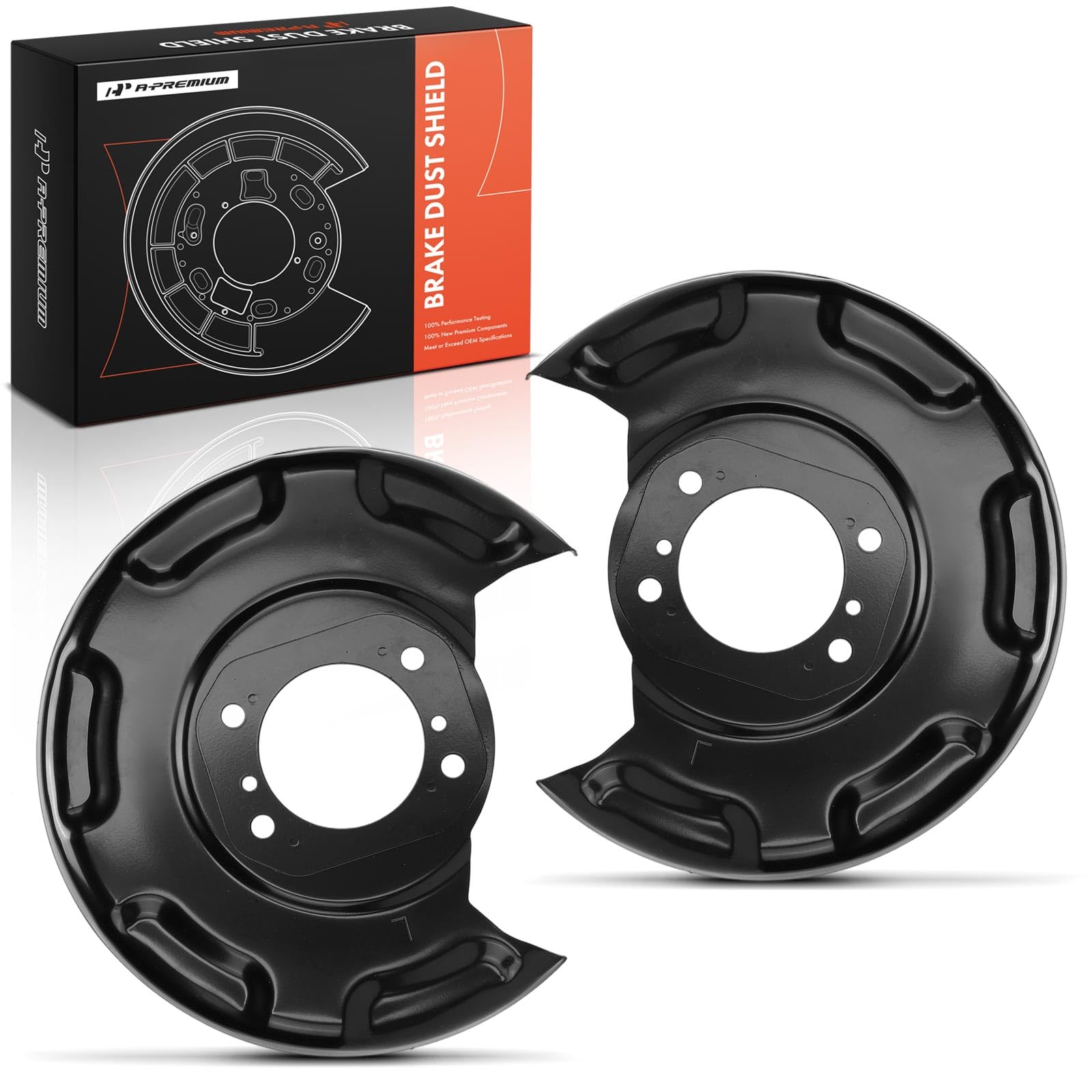 A-Premium Rear Side Brake Dust Shield Compatible with Hyundai & Kia Models - Elantra 2011-2016, Veloster 2012-2017, Forte Forte5 2014-2018, Elantra GT 2013-2017, Elantra Coupe, Forte Koup, Set of 2