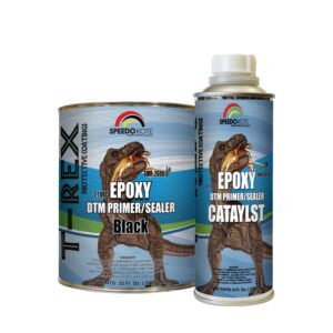 Speedokote Epoxy Fast Dry 2.1 low voc DTM Primer & Sealer Black Quart Kit, SMR-260B-Q/261-8