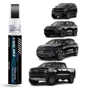 COSLAKE Car Touch Up Paint(Black(GBA/WA8555)) for Chevrolet, Car Paint Scratch Repair Kit, Quick & Easy Solution to Repair, 2 in 1 Scratch Remover Pen with Color-Matched