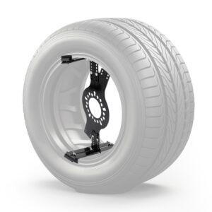 BALOCEO Wheel Fitment Tool Simulator Tire/Rim Size Measuring Mockup Tool Fit 14 to 22" Wheel Diameters and 7 to 17" Wheel Widths, 5-Lug Wheel Bolt Pattern Steel Powder Coated