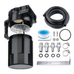 EVIL ENERGY Oil Catch Can, 300ML Universal Baffled Catch Can Kit with 5FT 3/8 Inch Hose, Aluminum Air Oil Separator Upgraded Internal Filter