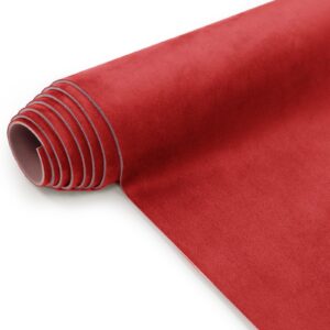 Suede Headliner Fabric with Foam Backing Material - Automotive/Home Micro-Suede Headliner Flame Retardant Fabric for Car Replacement/Repair/DIY (Red 120 * 60 Inch)