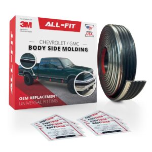 All-Fit Automotive Replacement Old Style Body Side Molding (2.5") – OEM Grade Chrome Trim fits 88-99 Chevy Tahoe, GMC Suburban, Silverado, Yukon, Blazer, and More – Easy to Install OBS (26 Ft)