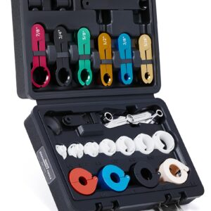 Master Quick Disconnect Tool Set, 25pc Line Disconnect Tool Kit for A/C Fuel & Transmission Systems, Fuel Line Disconnect Tools for Mechanics Compatible with Ford Chevy GM More, Black