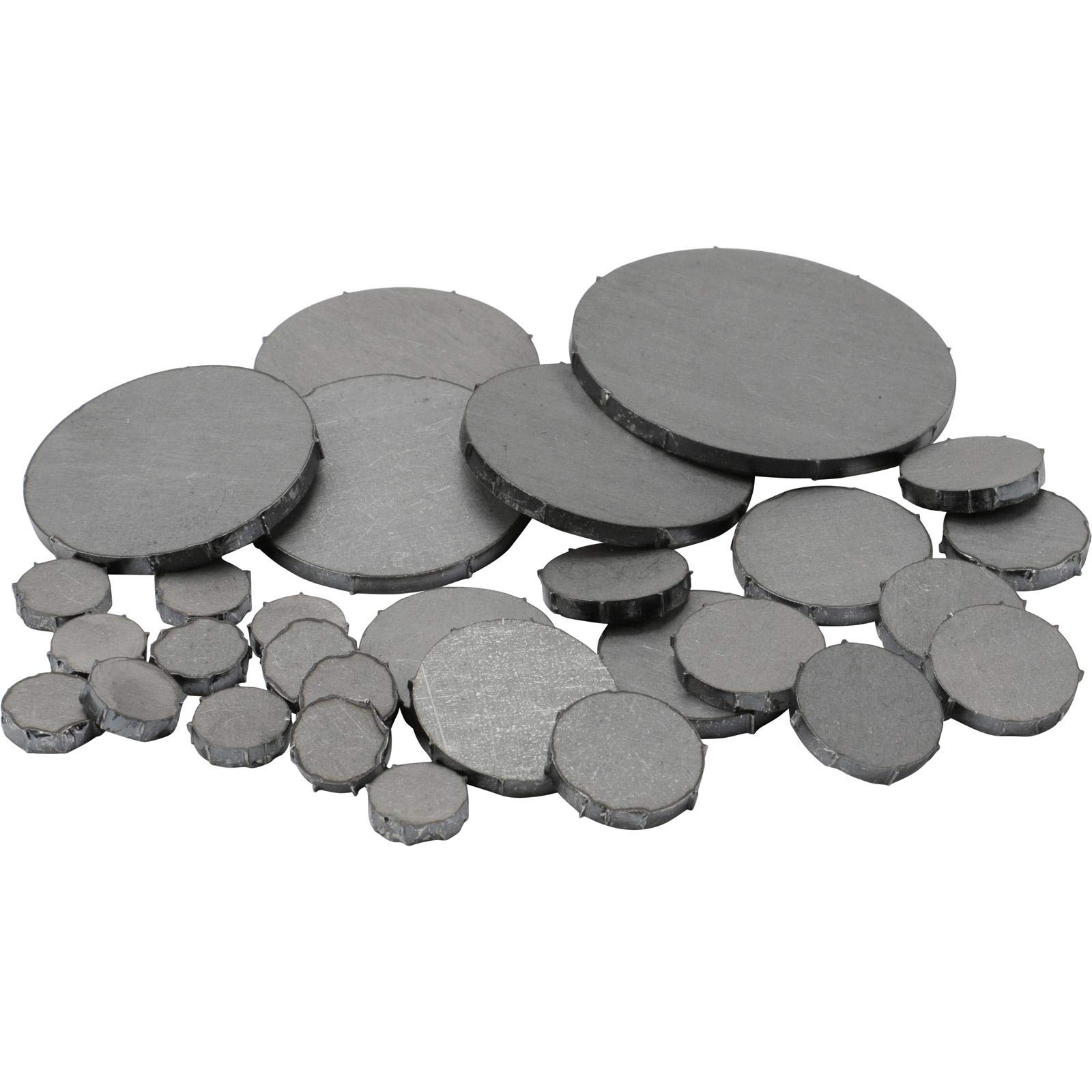 Speedway Motors Weld In Car Frame Hole Fill Kit 11 Gauge Steel Sheet Metal Patches with Centering Tabs Universal Set for Frame Repair and Clean Butt Weld Installation