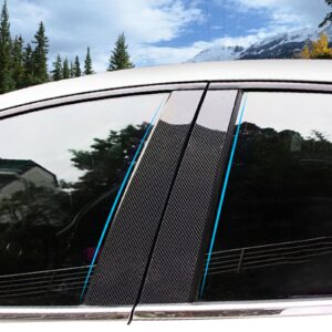 FFIHTY B Pillar Trim Fit for Jeep Cherokee 2022 2021 2020 2019 2018 2017 2016 2015 2014 Car Door Window Pillar C-Pillar Trim Anti-Scratch 6 pcs - Carbon Fiber