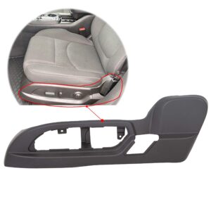 ECOTRIC Driver Seat Trim Panel Compatible with 2009-2017 Buick Enclave/Chevrolet Traverse/GMC Acadia Driver Seat Track Cover Black Replace for 25941769