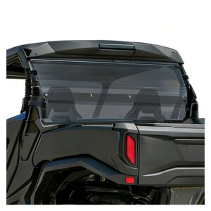 ALMULOO Smoke Rear Windshield Compatible with 2021+ Can-Am Commander Max 1000R DPS/XT/XTP & 2022+ Can-Am Commander 1000R XMR/700 DPS/XT Plastic Rear Back Window