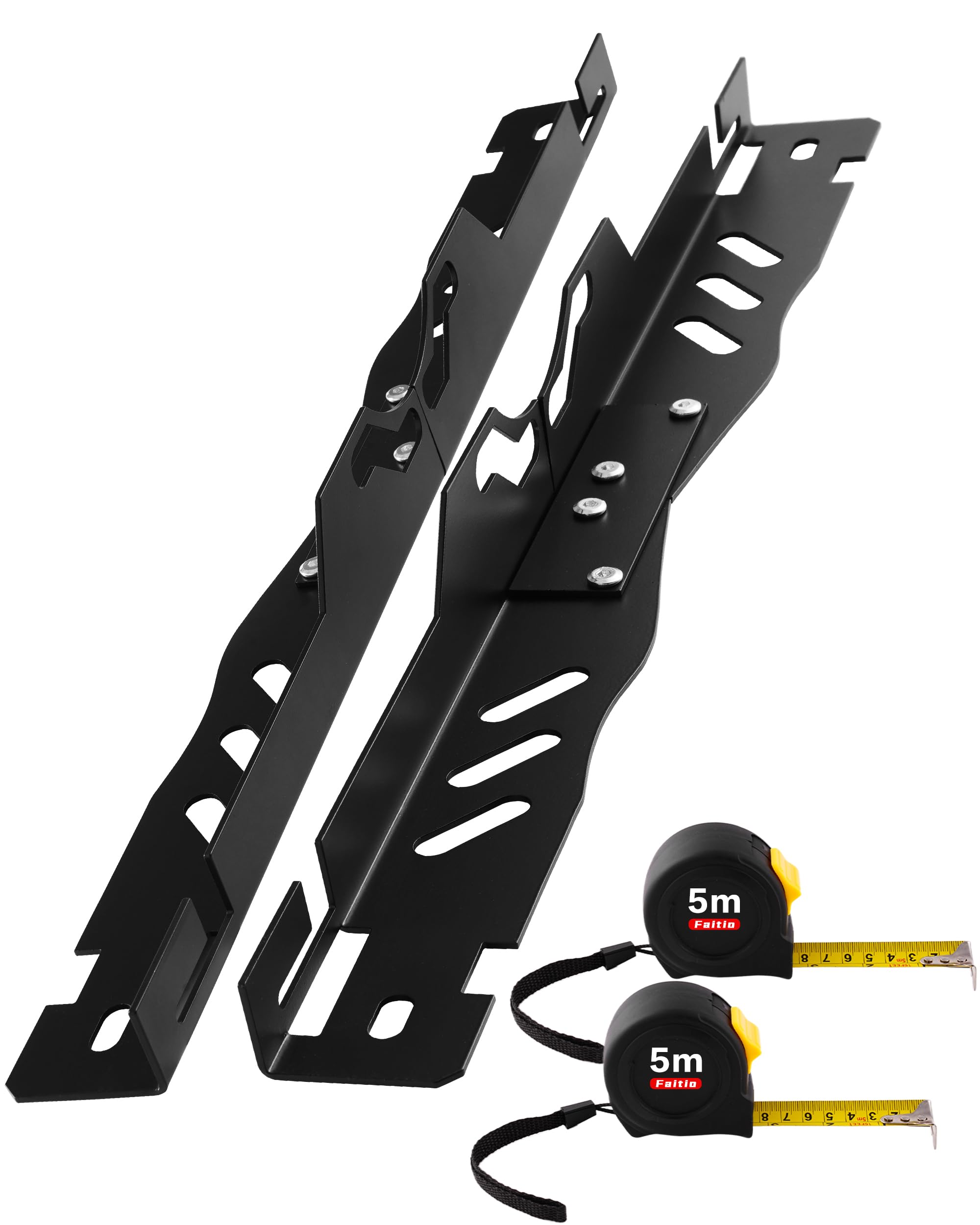 Heavy Duty Wheel Alignment Tool Kit, Toe Alignment Tool with Thickened Plates for Tough Use, Car Front End Alignment Tool for Fast Accurate Toe Adjust, DIY Wheel Alignment Kit for Automotive, Black