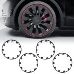 Klutchtech Fit for Tesla Rim Protector Model Y Performance 21 Inches 2020-2024, 4 PCS ABS Induction Uberturbine Wheels Rim Protector Compatible with Tesla Model Y Accessories (Gray, 21")