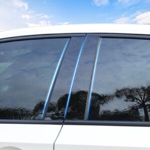 FFIHTY B Pillar Trim Fit for Jeep Cherokee 2022 2021 2020 2019 2018 2017 2016 2015 2014 Car Door Window Pillar C-Pillar Trim Anti-Scratch 6 pcs - Bright Black