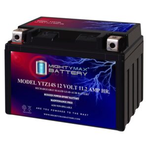 Mighty Max Battery YTZ14S -12 Volt 11.2 AH, 230 CCA, Rechargeable Maintenance Free SLA AGM Motorcycle Battery