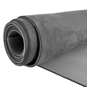 Gray 118" L x 60" W Suede Headliner Fabric with Foam Backing Material for Replacement Repair Headliner, Sofa-Tube Packaging, Automotive/Home Micro-Suede Headliner Fabric for Car Replacement/DIY