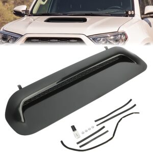 KUAFU Front Upper Hood Scoop Sport Hood Compatible with 2010-2022 Toyota 4Runner & 2012-2015 Toyota Tacoma Bulge Insert Upgrade Air Flow Scoop Kit - Unpainted Black
