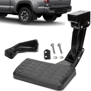 ASOPARTS Rear Bed Step Tailgate Bedstep Compatible with Toyota Tacoma 2012 2013 2014 2015 2016 2017 2018 2019 2020 2021 2022 2023 Folding Truck Step Retractable Bumper Tailgate Step # PT392-35100