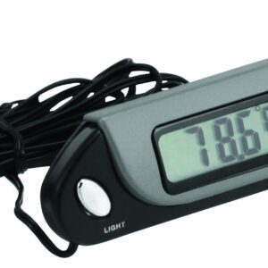 Bell Automotive 22-1-28001-8 Slimline in-Out Thermometer and Clock, Displays Inside and Outside Temperature, for Car, Truck, and More