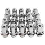 Set of 20, 14x1.5mm OEM Style Factory 1.85 Inch 7/8 22mm Hex Mag Washer Lug Nuts Compatible with Sequoia Landcruiser Tundra Lexus LX
