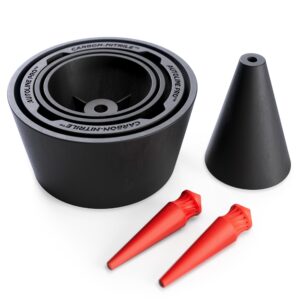 AutoLine Pro Premium Cone and Plugs 2-in-1 Adapters | for Automotive Smoke Machine Leak Testing | Cone & Cap Plugs Function | CarbonNitrile™ | Patented Design.
