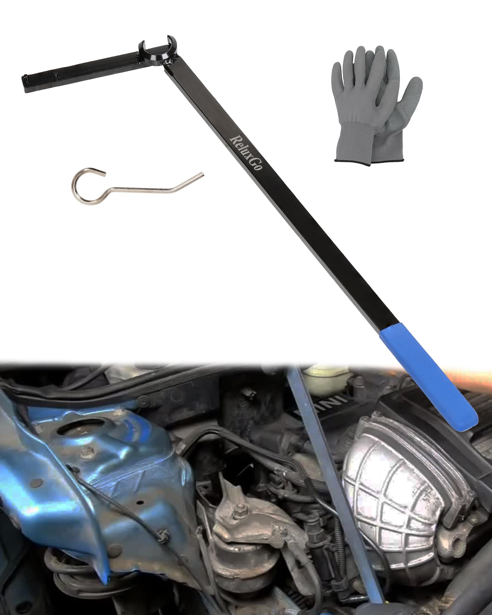 ReluxGo Serpentine Belt Removal Tensioner Tool, Drive Belt Replacement Kit for R52 R53 BMW Mini Cooper W11 Supercharged Engine Repair Similar to 118410 & 118470