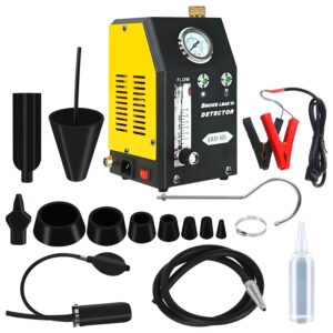 Csttler Smoke Machine Automotive with Built-In Air Pump and Pressure Gauge & Adjustable Flow Mete, Automotive Smoke Machine - 12V DC EVAP Smoke Machine for 12V Cars, Motorcycles, Trucks, Boats, ATVs