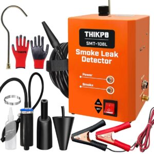 THIKPO Automotive Smoke Machine with Built-in Air Pump, Smoke Leak Detector for EVAP Vacuum, Pipe System, Fuel Leakage, 12V DC Vehicle Leakage Diagnostic Tester