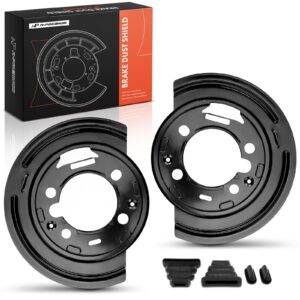 A-Premium Rear Brake Dust Shield Compatible with Chevy, GMC & Hummer - Silverado/Sierra 1500 2500 3500 HD Classic, Yukon XL/Suburban 2500, Express/Savana 2500 3500 4500, Avalanche 1500 2500, H2, 2-PC