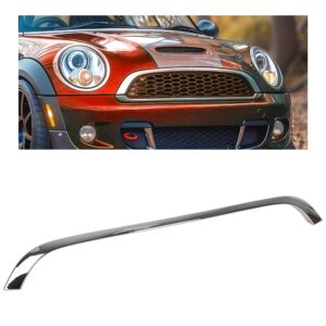 Kojem Chrome Grille Hood Molding Trim Compatible with 2007-2015 Mini Cooper R55 R56 R58 R59 Replacement for 51132751040 MC1235100 Front Grill Hood Trim Moulding