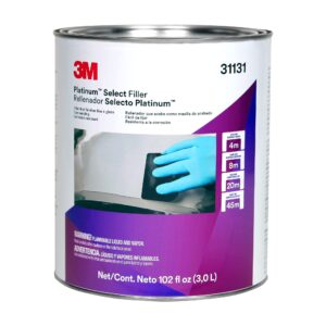 3M Platinum Select Filler 31131, Lightweight, Stain Free, Tack Free, Creamy Formula, 1 gallon (3 fl oz)