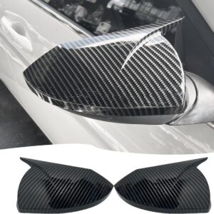 Rear View Mirror Cover, for Hyundai Elantra 2021 2022 2023 2024 2025 - Carbon Fiber Turn Signal Housing Cover Accessories(Without Turn Signal Cutout)