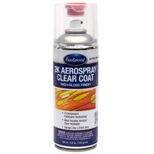 Eastwood 2k Aerosol Spray | Clear Coat Automotive Paint Aerosol Spray with Long-lasting and Durable Finish 11.8 Oz Can | Clear Coat| 1 Pack