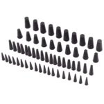 Small Rubber Silicone Powder Coating Tapered Plugs Stoppers for Holes Vacuum Line Hose Assorted Kit 80 Piece 1/16inch to 5/16inch