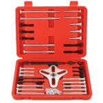 weyleity 46-Piece Harmonic Balancer Puller Set | Comprehensive Flywheel Puller, Automotive Steering Wheel Puller Kit, Crankshaft Pulley Removal, Gear Puller, Flange Type Puller