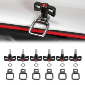 Hardtop Quick Release Bolts Compatible with 2007-2026 Jeep Wrangler TJ JK JL 4xe Gladiator JT & 2021-2026 Ford Bronco Hardtop Quick Removal Fastener Thumb Screws, 6PCS, Star