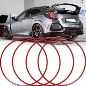 DREAMOTOR Wheel Rim Protector Set of 4, 18 Inch Alloy Rim Guards for Car Rims Compatible with Tesla Model 3 Mustang Explorer Honda CR-V Toyota Corolla Camry RAV4 Hyundai Mazda CX-5 Nissan Altima Kia