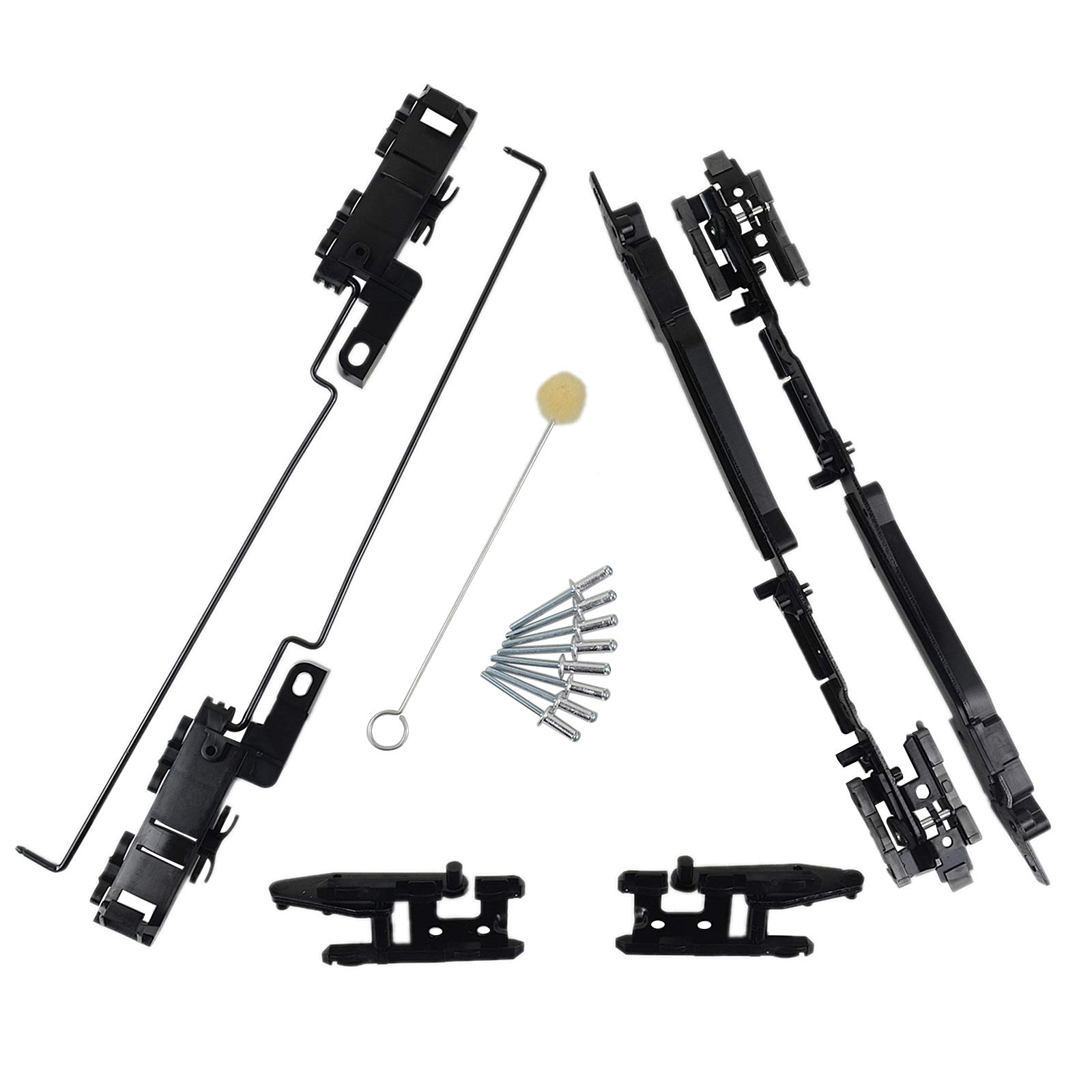 Niyako Sunroof Track Repair Kit Replacement# 02ESR1201ABK Fit 2000-2017 F'ord F150 Expedition F250 F350 F450 Super Duty L'-incoln Navigator Mark LT