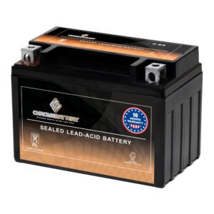 CB CHROMEBATTERY YTX9-BS 12V 135 CCA AGM – Maintenance Free Powersport Battery for ATV, Motorcycle, Scooter – Fits Honda, Yamaha, Polaris, Suzuki (T3 Terminal)