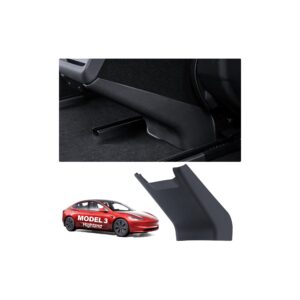 cybtkcar 2025 Tesla Rear Anti-Kick Trim Cover Model Y Juniper Model 3 Highland Rear Seat Anti-Kick Panel Cover Trim Tesla Model 3 Accessories Vent Lower Anti Dirty Anti Wear Panel Cover ABS Material