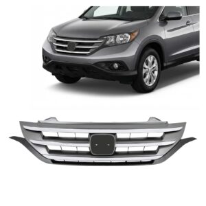 ALMULOO Front Grille Compatible with 2012-2014 Honda CRV CR-V EX/EX-L/LX/Touring Sport Utility 4-Door ABS Grill Replacement for HO1200211 71121T0GA01ZA