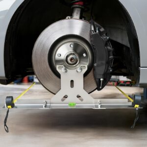 Toplamper Wheel Toe Alignment Tool Kit for at Home DIY Garage Use, Stainless Steel Toe Plates with Dual Tape Measures, Quick Front-End Toe Check for Automotive Cars Trucks SUVs (Patent Design)