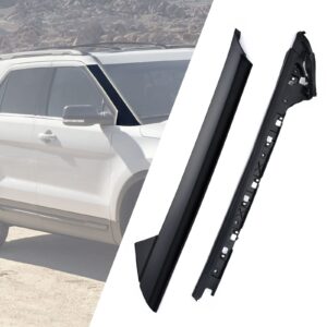Windshield A-Pillar Molding Trim Kit Right Passenger Side Compatible with 2011-2019 Ford Explorer Replaces: 926-451, BB5Z-7803136-AA, BB5Z7803136AB, BB5Z7803136BA