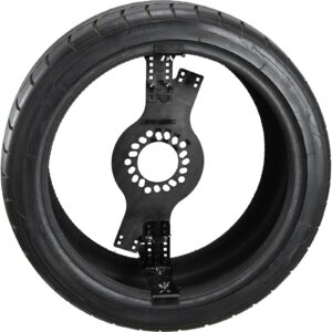 Wheel Fitment Simulator Tire/Rim Fit Size Measuring Mockup Tool, Supports 14 to 20 Inch Wheel Diameters and 7 to 10 Inch Wheel Widths, 5-Lug Metric Wheel Bolt Pattern