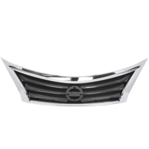 ALMULOO Upper Grille Compatible with 2013-2015 Nissan Altima Sedan Front Bumper Grill Insert Plastic(ABS) Replacement for NI1200250 623103TA0A